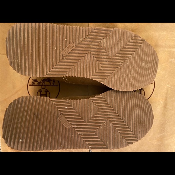 Hermes Suede Goat skin goal low-top sneakers naturel - Picture 10 of 13